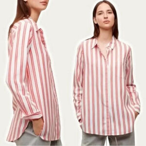 Aritzia The Group Babaton Womens Size Xsmall Striped Button  Relaxed Shirt